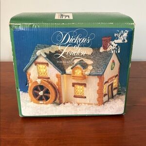 Dickens Village London Porcelain Water Mill House Lighted